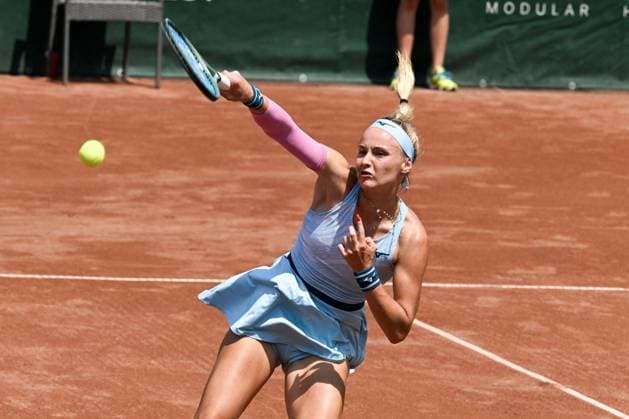 International Tennis match - WTA, Tennis Damen Hungarian Grand Prix - Round of 16 and Quarter finals Rebecca Sramkova (SVK) during the round 16 match vs. Xiyu Wang (CHN) at the WTA250 Hungarian Gran Prix Tennis on 18th July 2024 at Romai Teniszakademia, Budapest, Hungary Hungary Hungary  Copyright: xIPAxSport ABACAx