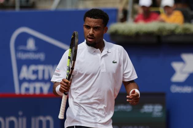 Tennis Men ATP, Tennis Men Tour 500 European Open Hamburg, Hamburg Open ATP 500 2024 , 18 07 2024 , Arthur Fils FRA is happy about the point win Copyright: FernandoxSoares