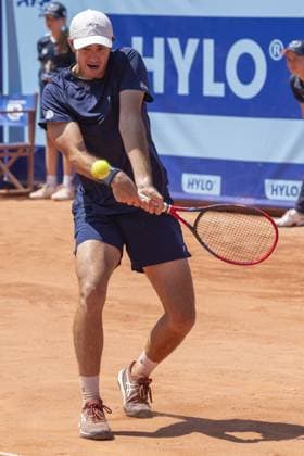 Gstaad Switzerland, 07 18 2024: Gustavio Heide (BRA) in action during EFG Swiss Open. during EFG Swiss Open Gstaad, International Tennis match in Gstaad, Switzerland, July 18 2024  Copyright: xPatrickxDancel IPAxSportx xipa-ax xx IPA_48089494 IPA_Agency_IPA48089494