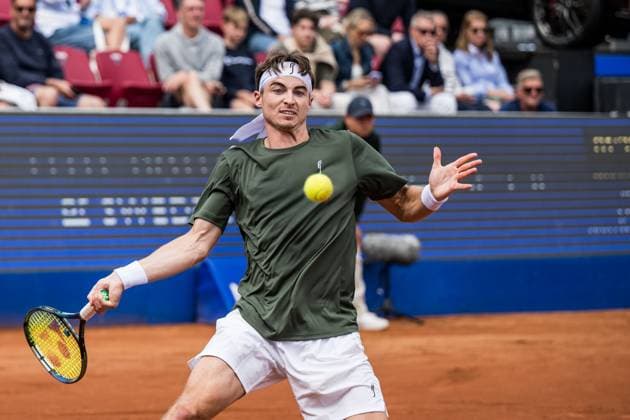 240718 Timofey Skatov of Kazakhstan during day 4 of the Nordea Open on July 18, 2024 in Bastad Photo Niclas Jönsson BILDBYRAN COP 273 NO0288 tennis atp 250 nordea open bbeng  Copyright: NICLASxJÖNSSON BB240718NO006