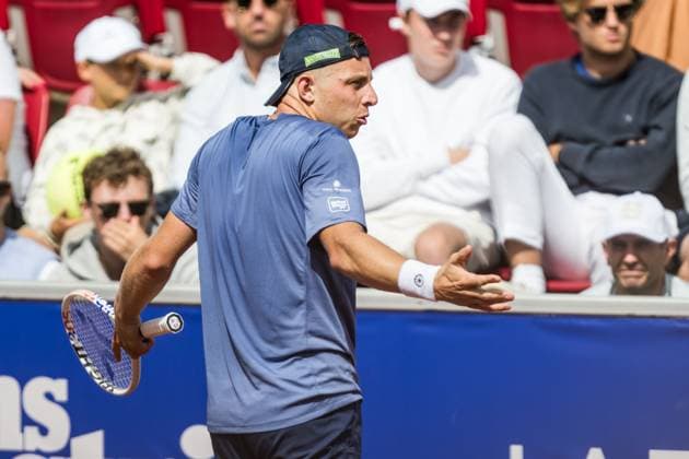 240718 Tallon Griekspoor of Netherland looks dejected during day 4 of the Nordea Open on July 18, 2024 in Bastad Photo Niclas Jönsson BILDBYRAN COP 273 NO0288 tennis atp 250 nordea open bbeng depp  Copyright: NICLASxJÖNSSON BB240718NO014