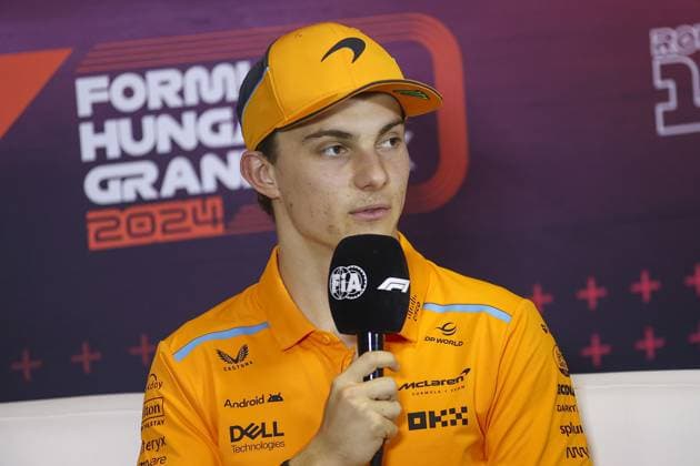 PIASTRI Oscar (aus), McLaren F1 Team MCL38, portraitpress conference during the Formula 1 Hungarian Grand Prix 2024, 13th round of the 2024 Formula One World Championship, WM, Weltmeisterschaft from July 19 to 21, 2024 on the Hungaroring, in Mogyorod, Hungary - F1 - HUNGARIAN GRAND PRIX 2024 DPPI Panoramic  240718_R11_UNGHERIA_DP_EA020648