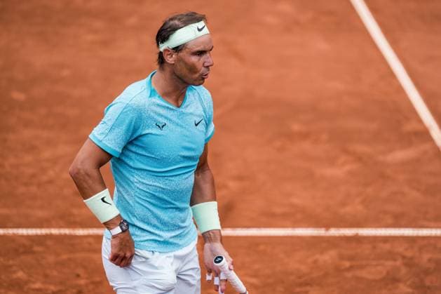 240718 Rafael Nadal of Spain looks dejected during day 4 of the Nordea Open on July 18, 2024 in Bastad Photo Niclas Jönsson BILDBYRAN COP 273 NO0288 tennis atp 250 nordea open bbeng depp  Copyright: NICLASxJÖNSSON BB240718NO028