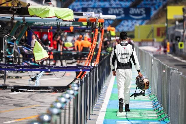 APX GP Team illustration pitlane, Apex F1 movie by Apple Studios Bruckheimer Films during the Formula 1 Hungarian Grand Prix 2024, 13th round of the 2024 Formula One World Championship, WM, Weltmeisterschaft from July 19 to 21, 2024 on the Hungaroring, in Mogyorod, Hungary - F1 - HUNGARIAN GRAND PRIX 2024 DPPI Panoramic  240718_R11_UNGHERIA_DP_AV6_4342