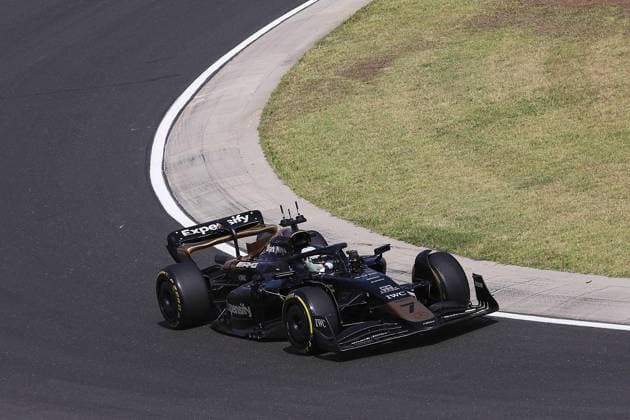 07 APX GP Modified F2 car prepared by Mercedes Applied Science and Carlin for the fictional Apex team in the F1 movie by Apple Studios Bruckheimer Films, action during the Formula 1 Hungarian Grand Prix 2024, 13th round of the 2024 Formula One World Championship, WM, Weltmeisterschaft from July 19 to 21, 2024 on the Hungaroring, in Mogyorod, Hungary - F1 - HUNGARIAN GRAND PRIX 2024 DPPI Panoramic  240718_R11_UNGHERIA_DP_EA021050