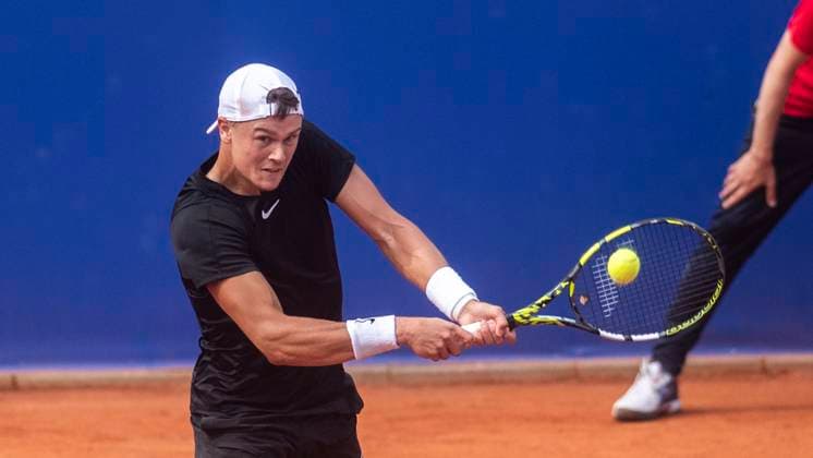 18 07 2024, ATP 500, Tennis, Men, Hamburg Open, Hamburg, Round of 16, Singles, Holger Rune Denmark Marco Trungelliti Argentina Holger Rune Denmark Hamburg Tennis Stadium Am Rothenbaum Hamburg Germany