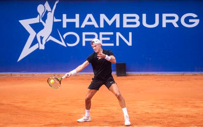 18 07 2024, ATP 500, Tennis, Men, Hamburg Open, Hamburg, Round of 16, Singles, Holger Rune Denmark Marco Trungelliti Argentina Holger Rune Denmark Hamburg Tennis Stadium Am Rothenbaum Hamburg Germany