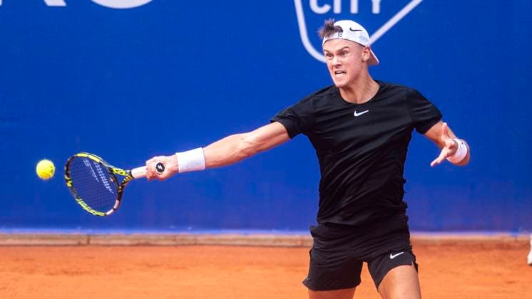 18 07 2024, ATP 500, Tennis, Men, Hamburg Open, Hamburg, Round of 16, Singles, Holger Rune Denmark Marco Trungelliti Argentina Holger Rune Denmark Hamburg Tennis Stadium Am Rothenbaum Hamburg Germany
