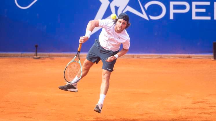 18 07 2024, ATP 500, Tennis, Men, Hamburg Open, Hamburg, Round of 16, Singles, Holger Rune Denmark Marco Trungelliti Argentina Marco Trungelliti Argentina Hamburg Tennis Stadium Am Rothenbaum Hamburg Germany