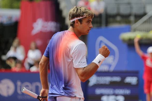 Tennis Men ATP, Tennis Men Tour 500 European Open Hamburg, Hamburg Open ATP 500 2024 , 18 07 2024 , Flavio Cobolli ITA is happy about the won point Copyright: FernandoxSoares