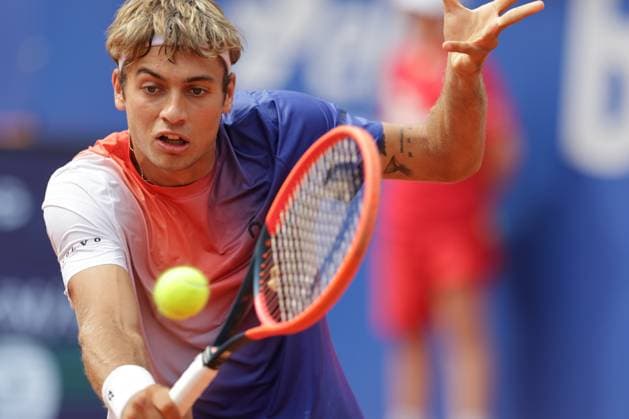 Tennis Men ATP, Tennis Men Tour 500 European Open Hamburg, Hamburg Open ATP 500 2024 , 18 07 2024 , Flavio Cobolli ITA plays a backhand Copyright: FernandoxSoares
