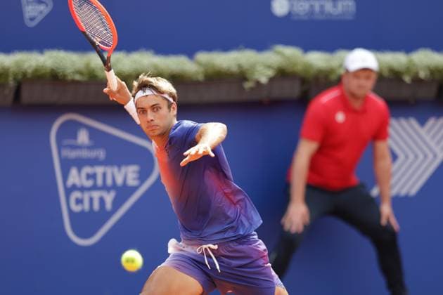 Tennis Men ATP, Tennis Men Tour 500 European Open Hamburg, Hamburg Open ATP 500 2024 , 18 07 2024 , Flavio Cobolli ITA plays a forehand Copyright: FernandoxSoares