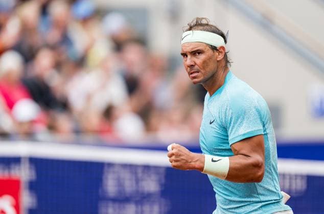240718 Rafael Nadal of Spain celebrates during day 4 of the Nordea Open on July 18, 2024 in Bastad Photo Niclas Jönsson BILDBYRAN COP 273 NO0288 tennis atp 250 nordea open bbeng jubel  Copyright: NICLASxJÖNSSON BB240718NO052