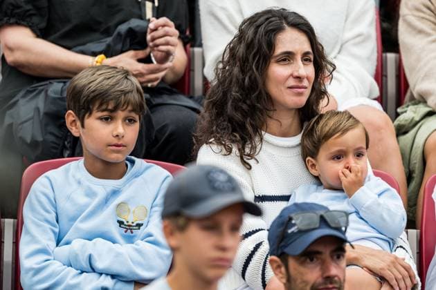 240718 Rafael Nadal of Spain wife Maria Francisca Perello and kids during day 4 of the Nordea Open on July 18, 2024 in Bastad Photo Niclas Jönsson BILDBYRAN COP 273 NO0288 tennis atp 250 nordea open bbeng  Copyright: NICLASxJÖNSSON BB240718NO071
