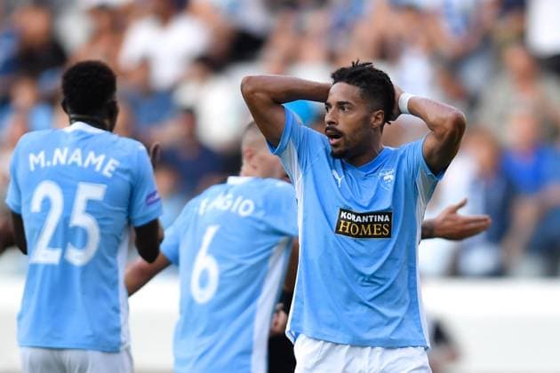 240718 Joao Correia of Pafos reacts during the UEFA Europa League between qualification match Pafos and Elfsborg on July 18, 2024 in Limassol Photo Alex Nicodim BILDBYRAN COP 282 AN0007 fotboll football soccer fotball uefa europa league pafos elfsborg bbeng depp  Copyright: ALEXxNICODIM BB240718BB607