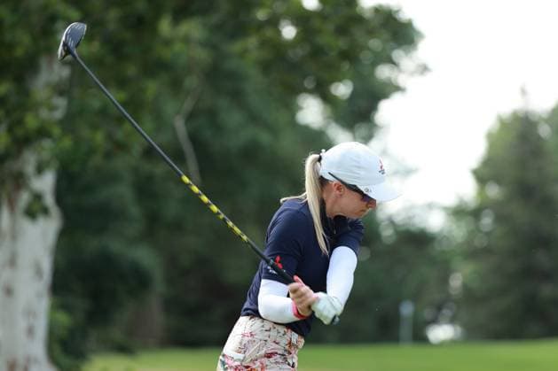 DANA Open SYLVANIA, OHIO - JULY 18: Jodi Ewart Shadoff of England tees off on the third hole during Day One of the Dana Open golf tournament at Highland Meadows Golf Club in Sylvania, Ohio USA, on Thursday, July 18, 2024. Sylvania Ohio United States  Copyright: xJorgexLemusx originalFilename:lemus-danaopen240718_npBQ3.jpg
