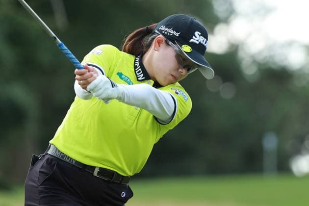 DANA Open SYLVANIA, OHIO - JULY 18: Minami Katsu of Japan tees off on the third hole during Day One of the Dana Open golf tournament at Highland Meadows Golf Club in Sylvania, Ohio USA, on Thursday, July 18, 2024. Sylvania Ohio United States  Copyright: xJorgexLemusx originalFilename:lemus-danaopen240718_npNT7.jpg