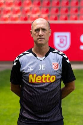 18 07 2024, Football, GER, Season 2024 2025, 2 Liga,Press appointment, SSV Jahn Regensburg Joe Enochs SSV Jahn Regensburg, 2 BL, Porträttermin 2024 2025 DFL REGULATIONS PROHIBIT ANY USE OF PHOTOGRAPHS AS IMAGE SEQUENCES AND OR QUASI VIDEO Regensburg Bayern Germany Jahnstadion Regensburg