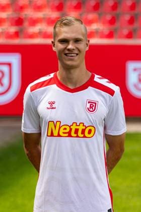 18 07 2024, Football, GER, Season 2024 2025, 2 Liga,Press appointment, SSV Jahn Regensburg Louis Breunig SSV Jahn Regensburg, 2 BL, Porträttermin 2024 2025 DFL REGULATIONS PROHIBIT ANY USE OF PHOTOGRAPHS AS IMAGE SEQUENCES AND OR QUASI VIDEO Regensburg Bavaria Germany Jahnstadion Regensburg