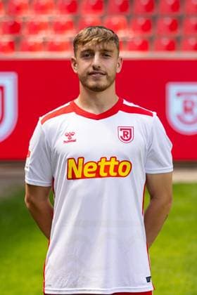 18 07 2024, Football, GER, Season 2024 2025, 2 Liga,Press appointment, SSV Jahn Regensburg Noel Eichinger SSV Jahn Regensburg, 2 BL, Porträttermin 2024 2025 DFL REGULATIONS PROHIBIT ANY USE OF PHOTOGRAPHS AS IMAGE SEQUENCES AND OR QUASI VIDEO Regensburg Bavaria Germany Jahnstadion Regensburg