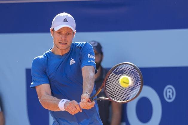 Gstaad Switzerland, 07 18 2024: Yannick Hanfmann (GER) in action during EFG Swiss Open. during EFG Swiss Open Gstaad, International Tennis match in Gstaad, Switzerland, July 18 2024  Copyright: xPatrickxDancel IPAxSportx xipa-ax xx IPA_48096622 IPA_Agency_IPA48096622