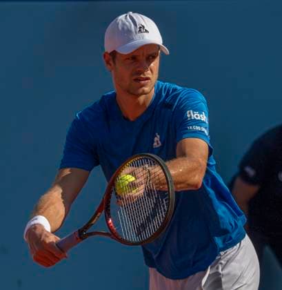 July 18, 2024, Gstaad, Bern, Switzerland: Gstaad Switzerland, 07 18 2024: YANNICK HANFMANN of Germany during 8th finals of EFG Swiss Open Gstaad ATP, Tennis Herren 250, EFG Swiss Open Gstaad-ATP 250 took place at Roy Emerson Arena in Gstaad, which is located in the famous ski resort of Gstaad and which is located in the Bernese Oberland. FELIX AUGER-ALIASSIME won 7-6, 6-2. Gstaad Switzerland - ZUMAd206 20240718_zip_d206_047 Copyright: xEricxDubostx
