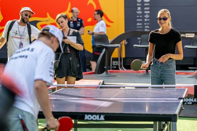 MOGYOROD, HUNGARY: Laila Hasonovic, Mick Schumacher s Girlfriend, at the 2024 Formula 1 Hungarian Grand Prix at the Hungaroring in Mogyorod, Hungary.