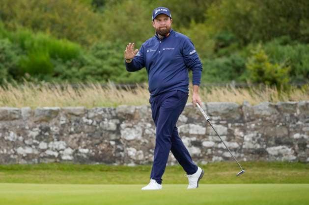 18th July 2024; Royal Troon Golf Club, Troon, South Ayrshire, Scotland; The Open Championship 1st round; Shane Lowry salutes the fans after holing a birdie putt on the 11th hole  ActionPlus12669451 StevenxFlynn