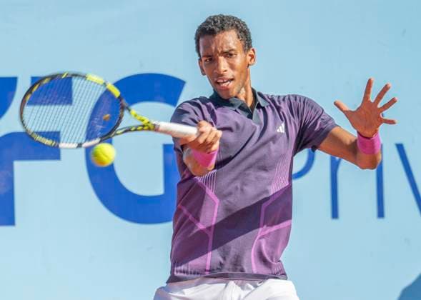 July 18, 2024, Gstaad, Bern, Switzerland: FELIX AUGER-ALIASSIME of Canada during 8th finals of EFG Swiss Open Gstaad ATP, Tennis Herren 250 at Roy Emerson Arena. Auger-Aliassime won 7-6, 6-2. Gstaad Switzerland - ZUMAd206 20240718_zip_d206_055 Copyright: xEricxDubostx