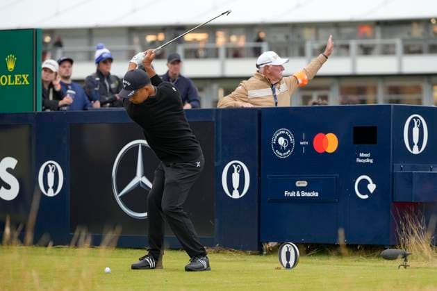 18th July 2024; Royal Troon Golf Club, Troon, South Ayrshire, Scotland; The Open Championship 1st Round; Xander Schauffele plays from the 16th tee  ActionPlus12669495 StevenxFlynn
