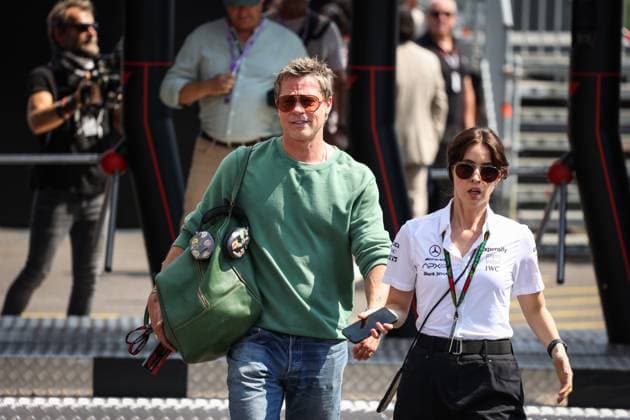 PITT Brad (USA), actor playing Sonny Hayes, driver of the fictional APX GP team in the Apex F1 movie by Apple Studios Bruckheimer Films, portrait during the Formula 1 Hungarian Grand Prix 2024, 13th round of the 2024 Formula One World Championship, WM, Weltmeisterschaft from July 19 to 21, 2024 on the Hungaroring, in Mogyorod, Hungary - F1 - HUNGARIAN GRAND PRIX 2024 DPPI Panoramic  240719_R13_UNGHERIA_DP_AV6_5401