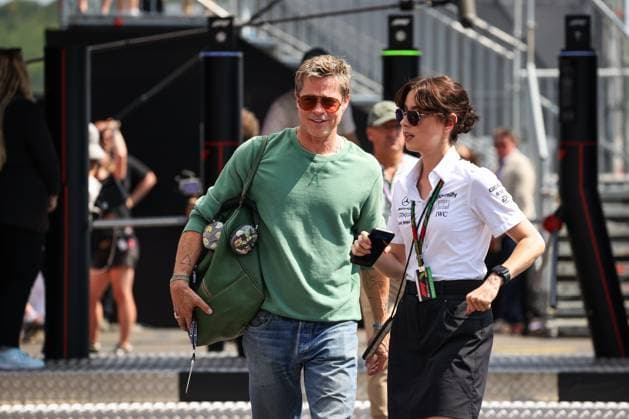 PITT Brad (USA), actor playing Sonny Hayes, driver of the fictional APX GP team in the Apex F1 movie by Apple Studios Bruckheimer Films, portrait during the Formula 1 Hungarian Grand Prix 2024, 13th round of the 2024 Formula One World Championship, WM, Weltmeisterschaft from July 19 to 21, 2024 on the Hungaroring, in Mogyorod, Hungary - F1 - HUNGARIAN GRAND PRIX 2024 DPPI Panoramic  240719_R13_UNGHERIA_DP_AV6_5453