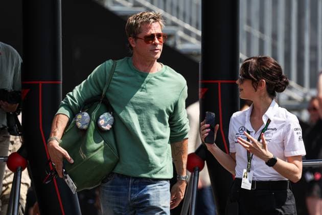 PITT Brad (USA), actor playing Sonny Hayes, driver of the fictional APX GP team in the Apex F1 movie by Apple Studios Bruckheimer Films, portrait during the Formula 1 Hungarian Grand Prix 2024, 13th round of the 2024 Formula One World Championship, WM, Weltmeisterschaft from July 19 to 21, 2024 on the Hungaroring, in Mogyorod, Hungary - F1 - HUNGARIAN GRAND PRIX 2024 DPPI Panoramic  240719_R13_UNGHERIA_DP_AV6_5607