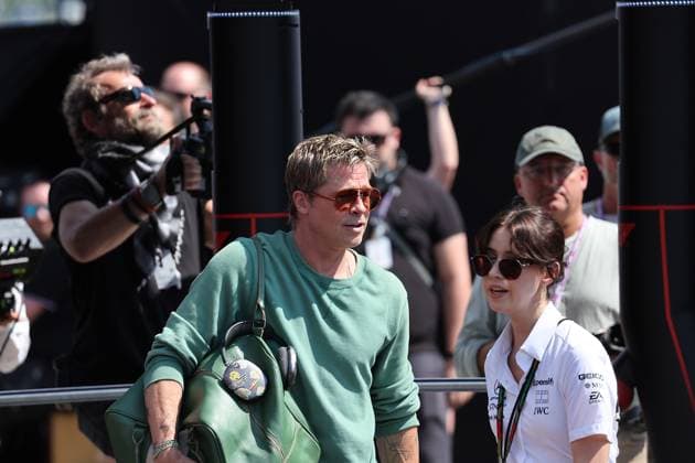 19 07 2024, Hungaroring, Budapest, FORMULA 1 HUNGARIAN GRAND PRIX 2024 , in the picture actor Brad Pitt arrives for filming in the paddock of Budapest Defodi 506 20240719 hbr 0233 Defodi-506