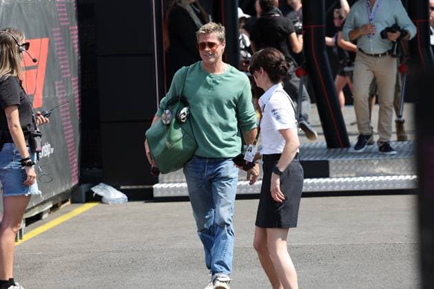 FORMULA 1 HUNGARIAN GRAND PRIX 2024 19 07 2024, Hungaroring, Budapest, FORMULA 1 HUNGARIAN GRAND PRIX 2024 , in the picture actor Brad Pitt arrives for filming in the paddock of Budapest nordphotoxGmbHx xBratic nph00250