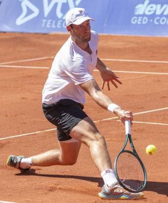 Gstaad Switzerland, 07 19 2024: Quentin Halys (FRA) in action during EFG Swiss Open. during EFG Swiss Open Gstaad, International Tennis match in Gstaad, Switzerland, July 19 2024  Copyright: xPatrickxDancel IPAxSportx xipa-ax xx IPA_48110677 IPA_Agency_IPA48110677
