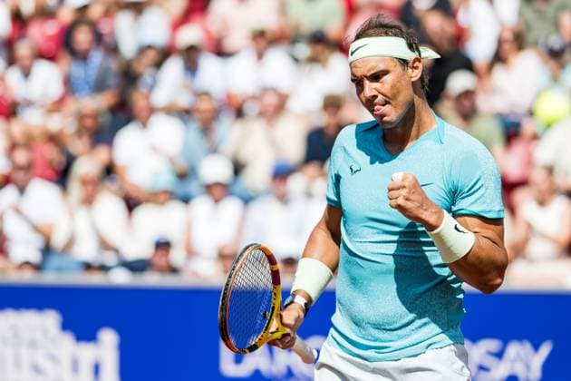 240719 Rafael Nadal of Spain celebrates during day 5 of the Nordea Open on July 19, 2024 in Bastad Photo Niclas Jönsson BILDBYRAN COP 273 NO0289 tennis atp 250 nordea open bbeng jubel  Copyright: NICLASxJÖNSSON BB240719NO006