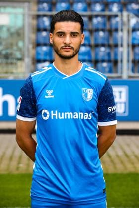 Mohammed El Hankouri, 1 FC Magdeburg 2 Soccer Bundesliga portrait appointment 2 BL 2024 2025 official photo appointment 1 FC Magdeburg in the Avnet Arena in Magdeburg portrait, portrait, single picture, Germany, Soccer, Men, GER, 18 07 2024 Christian Schroedter