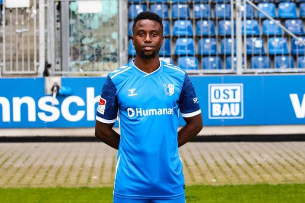 Lubambo Musonda, 1 FC Magdeburg 2 Soccer Bundesliga portrait appointment 2 BL 2024 2025 official photo appointment 1 FC Magdeburg in the Avnet Arena in Magdeburg portrait, portrait, single picture, Germany, Soccer, Men, GER, 18 07 2024 Christian Schroedter