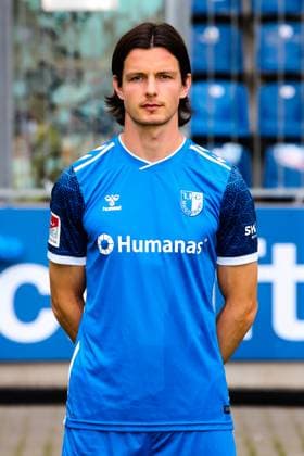 Jean Hugonet, 1 FC Magdeburg 2 Soccer Bundesliga portrait appointment 2 BL 2024 2025 official photo appointment 1 FC Magdeburg in the Avnet Arena in Magdeburg portrait, portrait, single picture, Germany, football, men, GER, 18 07 2024 Christian Schroedter