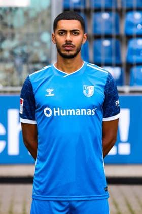 Tarek Chahed, 1 FC Magdeburg 2 Soccer Bundesliga portrait appointment 2 BL 2024 2025 official photo appointment 1 FC Magdeburg in the Avnet Arena in Magdeburg portrait, portrait, single image, Germany, football, men, GER, 18 07 2024 Christian Schroedter