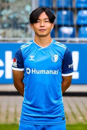 Tatsuya Ito, 1 FC Magdeburg 2 Soccer Bundesliga portrait appointment 2 BL 2024 2025 official photo appointment 1 FC Magdeburg in the Avnet Arena in Magdeburg portrait, portrait, single image, Germany, football, men, GER, 18 07 2024 Christian Schroedter