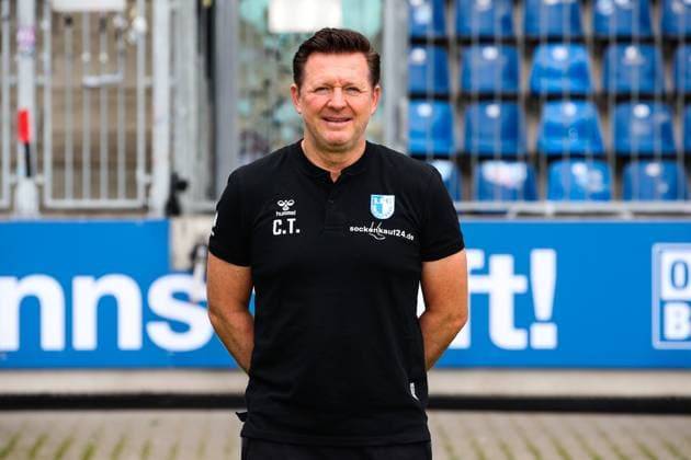 Coach Christian Titz, 1 FC Magdeburg 2 Soccer Bundesliga portrait appointment 2 BL 2024 2025 official photo appointment 1 FC Magdeburg in the Avnet Arena in Magdeburg portrait, portrait, single picture, Germany, football, men, GER, 18 07 2024 Christian Schroedter