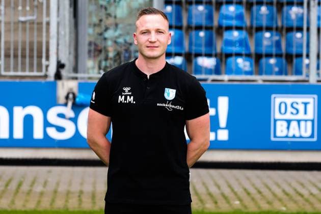 Physiotherapist Marcel Moeller Möller, 1 FC Magdeburg 2 Soccer Bundesliga portrait appointment 2 BL 2024 2025 official photo appointment 1 FC Magdeburg in the Avnet Arena in Magdeburg portrait, portrait, single picture, Germany, Soccer, Men, GER, 18 07 2024 Christian Schroedter