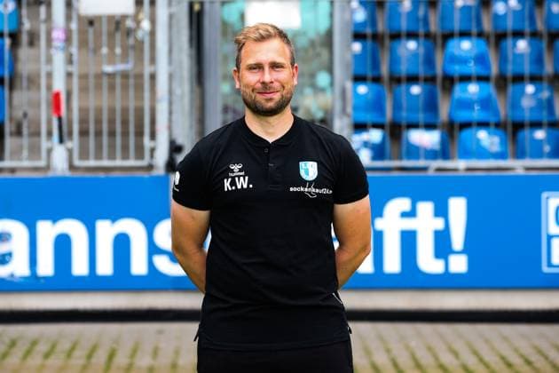 Videoanalyst Kevin Waliczek, 1 FC Magdeburg 2 Soccer Bundesliga portrait appointment 2 BL 2024 2025 official photo appointment 1 FC Magdeburg in the Avnet Arena in Magdeburg portrait, portrait, single picture, Germany, Soccer, Men, GER, 18 07 2024 Christian Schroedter