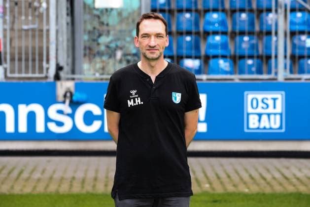 Head of Media and Communication Press Spokesman Manuel Holscher, 1 FC Magdeburg 2 Fussball Bundesliga portrait appointment 2 BL 2024 2025 official photo appointment 1 FC Magdeburg in the Avnet Arena in Magdeburg portrait, portrait, single image, Germany, football, men, GER, 18 07 2024 Christian Schroedter