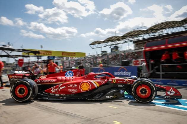 Foto IPP Enrico Schiavi Budapest 19-07-2024 Formula 1 F1 Gran Premio di Ungheria 2024 FP1 nella foto: Charles Leclerc - Ferrari Budapest italy  Copyright: xR4924_italyphotopressx
