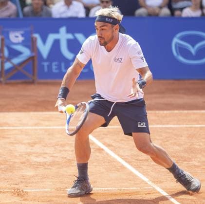 International Tennis match - EFG Swiss Open Gstaad Gstaad Switzerland, 07 19 2024: Fabio Fognini (ITA) in action during EFG Swiss Open. during EFG Swiss Open Gstaad, International Tennis match in Gstaad, Switzerland, July 19 2024 Gstaad Switzerland  Copyright: xIPAxSport ABACAx