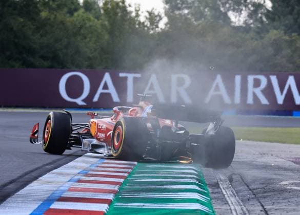 19 07 2024, Hungaroring, Budapest, FORMULA 1 HUNGARIAN GRAND PRIX 2024 , in the picture accident of Charles Leclerc MCO , Scuderia Ferrari HP Defodi 506 20240719 hbr 4546 Defodi-506