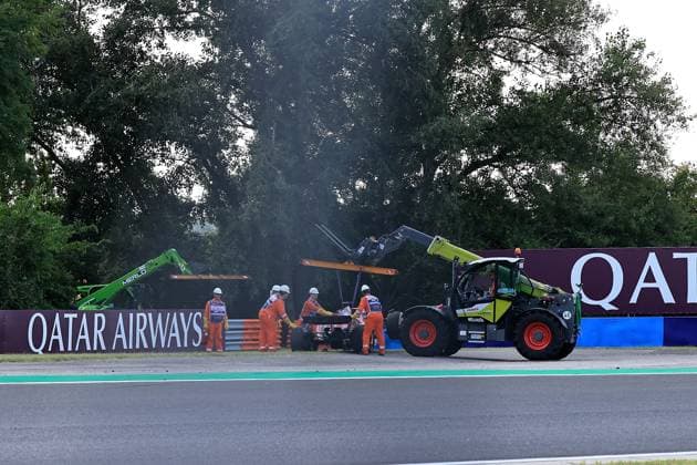 19 07 2024, Hungaroring, Budapest, FORMULA 1 HUNGARIAN GRAND PRIX 2024 , in the picture accident of Charles Leclerc MCO , Scuderia Ferrari HP Defodi 506 20240719 hbr 4561 Defodi-506